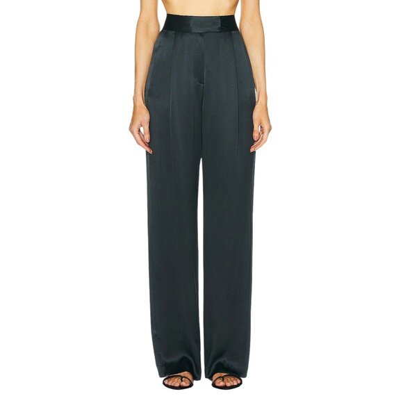 The Sei Wide Leg Trousers in Ink 2 New Womens Silk Pants - Picture 3 of 13